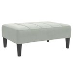 vidaXL Repose-pied gris clair 77x55x31 cm velours