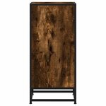 vidaXL Buffet chêne fumé 35 5x35x76 cm bois d'ingénierie et métal