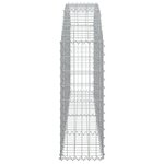 vidaXL Panier de gabions arqué 200x30x80/100 cm Fer galvanisé