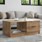 vidaXL Table basse Chêne artisanal 90 x 50 x 37 cm Bois d'ingénierie