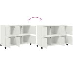 vidaXL Buffet blanc 100 5x39x72 cm acier