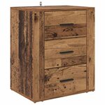 vidaXL Cabinet de chevet Bois ancien 50 x 36 x 60 cm Bois d'ingénierie