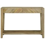 vidaXL Table console avec tiroir Gris naturel 110 x 30 x 80 cm