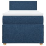 vidaXL Sommier à lattes de lit avec matelas Bleu 100x200 cm Tissu