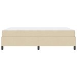 vidaXL Lit à ressorts Crème 140 x 200 cm tissu