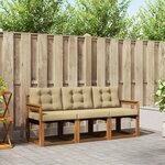 vidaXL Ensemble de canapés d'extérieur 3 Pièces Naturel et Beige