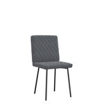 vidaXL Chaises à manger lot de 2 Gris foncé Velours
