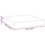 vidaXL Coussin de palette rouge bordeaux 60x60x9 5 cm tissu oxford