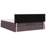 VidaXL Cadre de lit ottoman avec matelas marron foncé 200x200 cm tissu