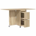 vidaXL Table à dîner 2 Pièces 140 x 80 x 77 cm Bois d'ingénierie