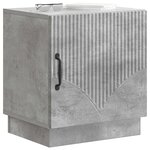 vidaXL Table de chevet Gris Béton 43 x 34 5 x 47 cm Bois d'ingénierie