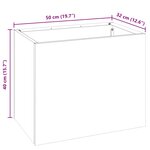 vidaXL Cache-pot de jardin Marron 50 x 32 x 40 cm Acier vieilli
