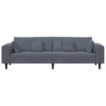 vidaXL Canapé en velours avec coussin Gris foncé 208 cm Velours