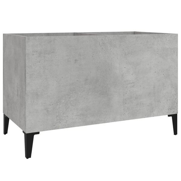 vidaXL Armoire à disques gris béton 74 5x38x48 cm bois d'ingénierie