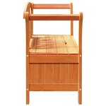 vidaXL Banc de Rangement de Jardin Marron 119 x 76 x 44cm