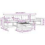 vidaXL Ensemble de canapés d'extérieur 5 Pièces Blanc et crème