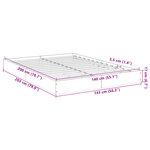 vidaXL Cadre de lit chêne marron 140x200 cm bois d'ingénierie
