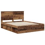 vidaXL Cadre de lit Bois ancien 160 x 200 cm Pin massif