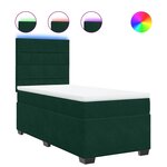 vidaXL Sommier à lattes de lit avec matelas Vert foncé 100x200 cm
