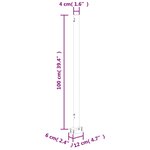 vidaXL Auvent latéral rétractable de patio 160x300 cm Noir