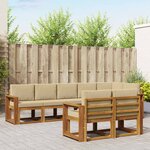 vidaXL Ensemble de canapés d'extérieur 8 Pièces Naturel et Beige