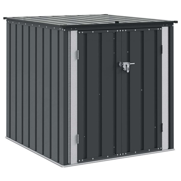 vidaXL Boîte de Rangement de Jardin Noir 101 5 x 107 x 100 cm Acier