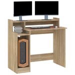 vidaXL Bureau avec lumières LED Chêne 97x45x90 cm Bois d'ingénierie