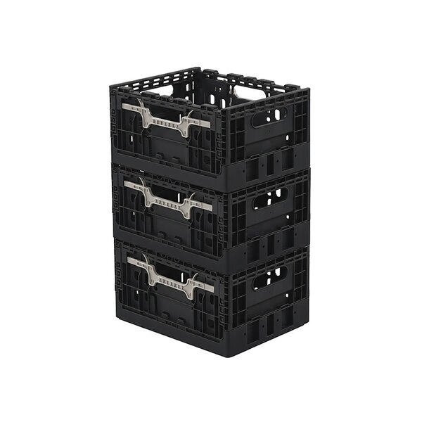 Pack and Move - Lot 3 Bacs Rangement Pliables - Charge 5 kg - 27 5 x 37 x 19 cm - Stockage  Outillage - Rangement Facile - Robustes - 15L