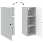 vidaXL Armoire Murale Blanc 33 x 34 5 x 90 cm Bois d'ingénierie