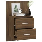 Vidaxl tables de chevet murales 2 pièces chêne marron