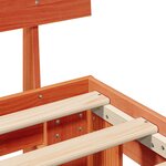 vidaXL Cadre de lit Marron cire 120 x 190 cm Bois massif en pin