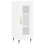 vidaXL Buffet haut Blanc 34 5x34x180 cm Bois d'ingénierie