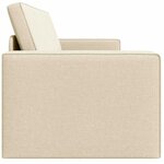 vidaXL Canapé-Lit Crème 245 x 78 x 77 cm Velours