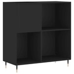 vidaXL Armoire à disques noir 84 5x38x89 cm bois d'ingénierie