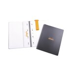 Notebook RHODIACTIVE 90g RI A4+ 160p 5x5C mcrprf. + 9tr, règle PP + 6 m-p repositionna... RHODIA