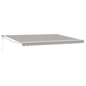 vidaXL Auvent Gris clair 4 5 × 3 m Polyester et métal
