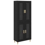 vidaXL Haut Armoire Chêne noir 69 5 x 34 x 180 cm Bois d'ingénierie