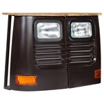 vidaXL Buffet en forme de camion Bois de manguier massif Gris foncé