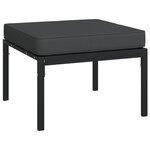 vidaXL Salon de jardin 11 Pièces avec coussins gris acier