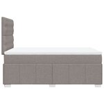 vidaXL Sommier à lattes de lit avec matelas taupe 120x190 cm tissu