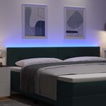 vidaXL Tête de lit LED avec des lumières à LED Vert 200 cm Polyester