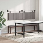 vidaXL Tête de lit suspendue Avec lumière LED Taupe Tissu