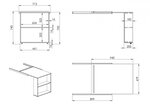 Bureau de Lit Enfant Pino 94cm Gris
