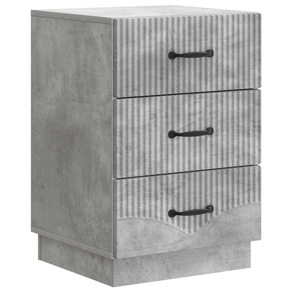 vidaXL Cabinet de chevet avec tiroir Gris béton 43 x 41 x 63 5 cm