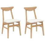 vidaXL Chaises de salle à manger 2 Pièces Naturel 42 x 47.5 x 81 cm