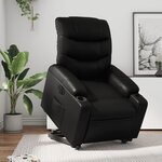vidaXL Fauteuil inclinable électrique noir similicuir