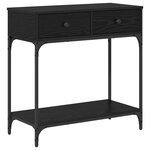vidaXL Table console Chêne noir 75x34.5x75 cm Bois d'ingénierie