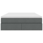 vidaXL Lit avec rangement et matelas Gris foncé 140 x 190 cm Polyester
