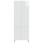 vidaXL Ensemble de Meubles 2 Pièces Blanc brillant 66 x 34 5 x 90 cm