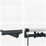 vidaXL Auvent Rétractable Blanc et anthracite